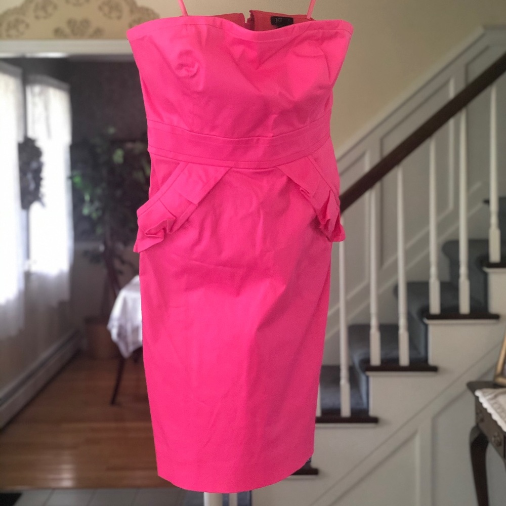 NWT J.Crew Factory Pink Strapless Dress w/ pockets